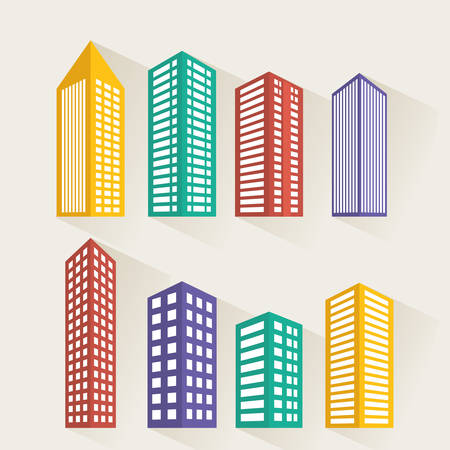 Urban design over white background, vector illustration.のイラスト素材
