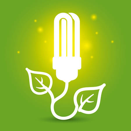 Bulb design over green background, vector illustration.のイラスト素材
