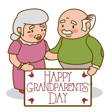 Grandparents design over beige background, vector illustration.のイラスト素材