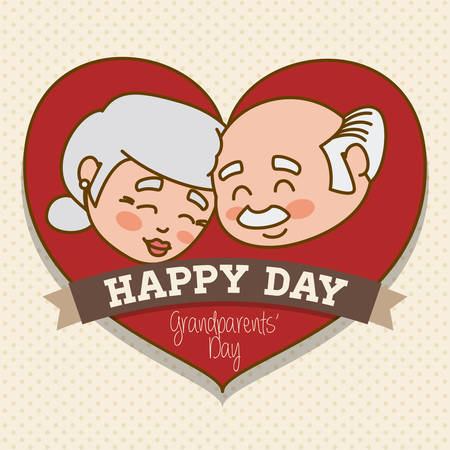 Grandparents design over beige background, vector illustration.のイラスト素材