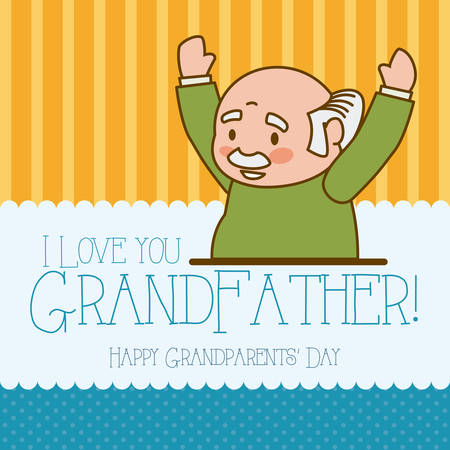 Grandparents design over colorful background, vector illustration.のイラスト素材