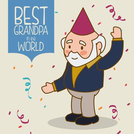 Grandparents design over beige background, vector illustration.のイラスト素材