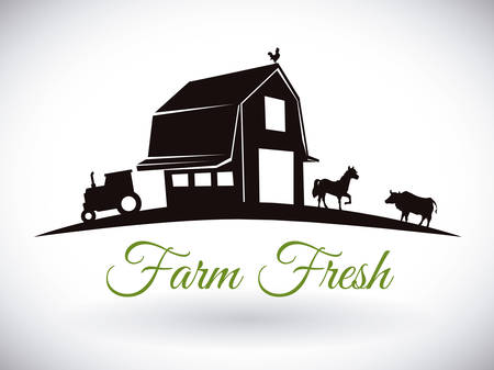 Farm design over white background, vector illustration.のイラスト素材