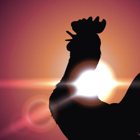 Farm animals design over red background, vector illustration.のイラスト素材