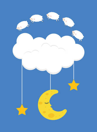 Sleep design over white background, vector illustration.のイラスト素材