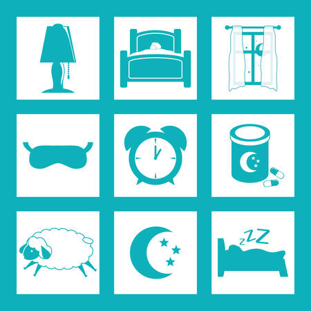 Sleep design over blue background, vector illustration.のイラスト素材