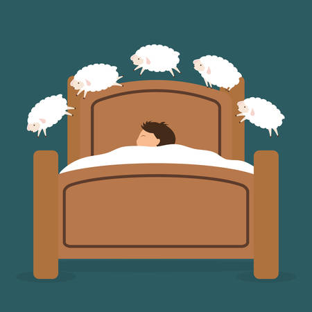 Sleep design over blue background, vector illustration.のイラスト素材