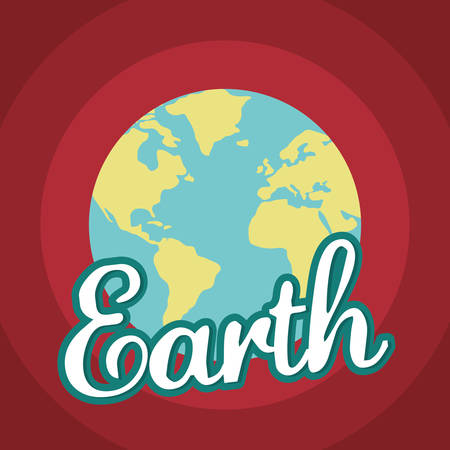 World design over red background, vector illustration.のイラスト素材