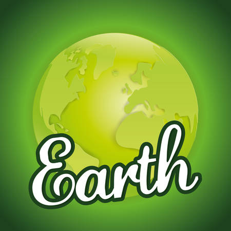 World design over green background, vector illustration.のイラスト素材