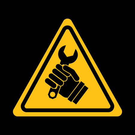 Technical service design over black background, vector illustration.のイラスト素材