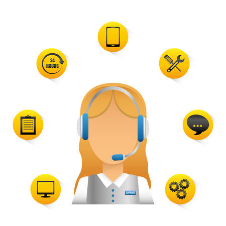 Technical service design over white background, vector illustration.のイラスト素材