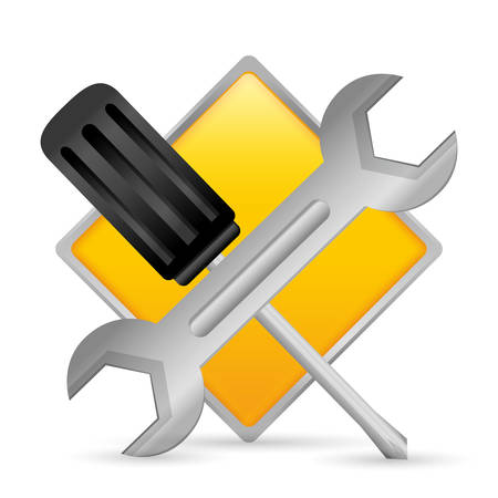 Technical service design over white background, vector illustration.のイラスト素材