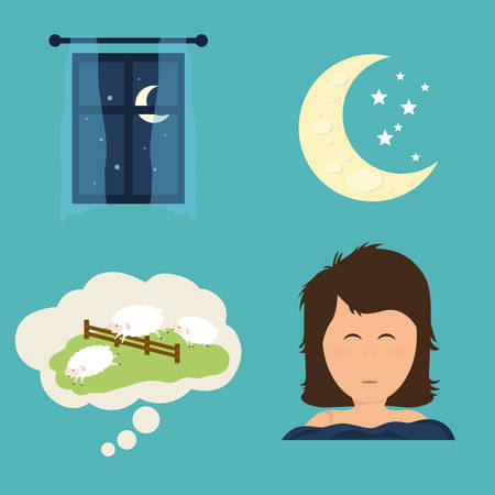 Sleep design over white background, vector illustration.のイラスト素材