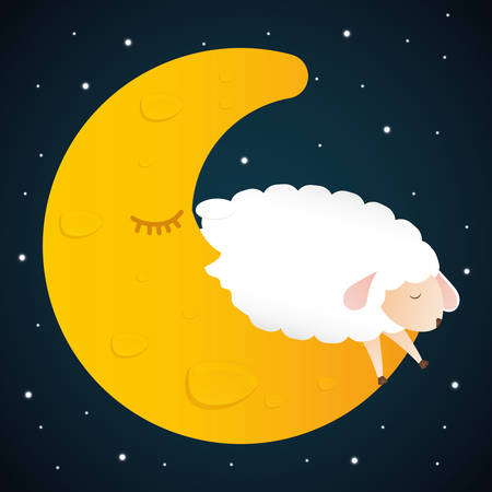 Sleep design over black background, vector illustration.のイラスト素材