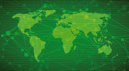 World design over green background, vector illustration.のイラスト素材