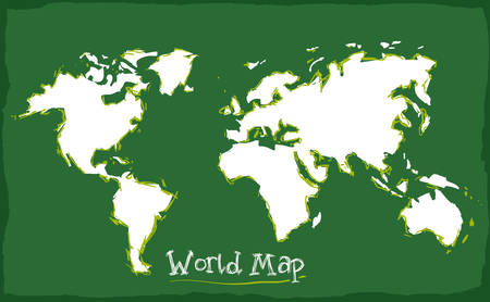 World design over green background, vector illustration.のイラスト素材