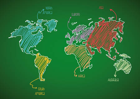 World design over green background, vector illustration.のイラスト素材