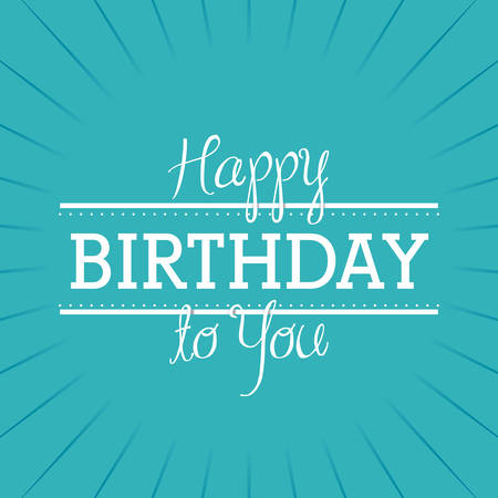 Happy birthday colorful card design, vector illustration.のイラスト素材
