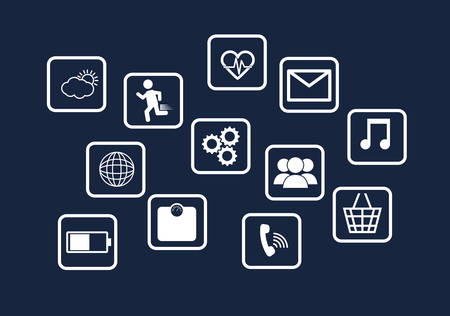 Technology design over blue backgroundのイラスト素材