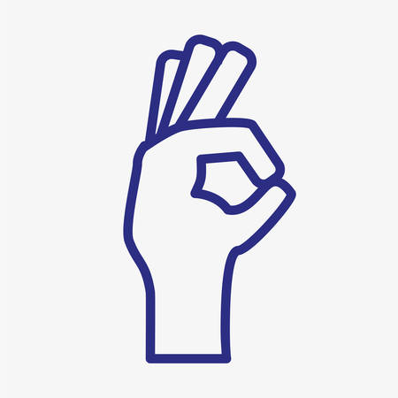 Human hand design over white backgroundのイラスト素材