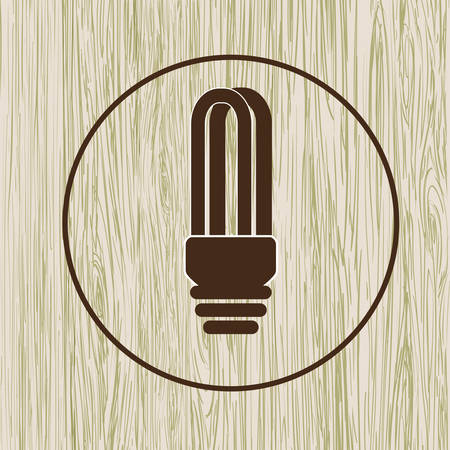 Think green design, over wood backgroundのイラスト素材