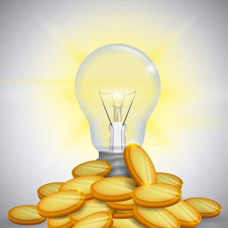 Bulb design over white background, vector illustration.のイラスト素材