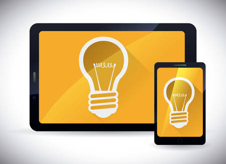 Bulb design over white background, vector illustration.のイラスト素材