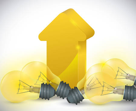 Bulb design over white background, vector illustration.のイラスト素材