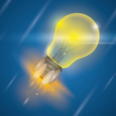 Bulb design over blue background, vector illustration.のイラスト素材