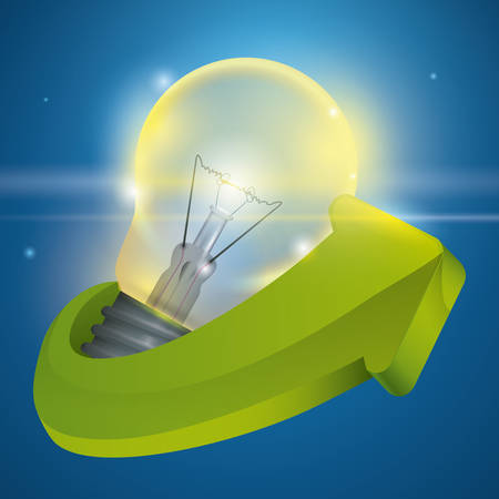 Bulb design over blue background, vector illustration.のイラスト素材