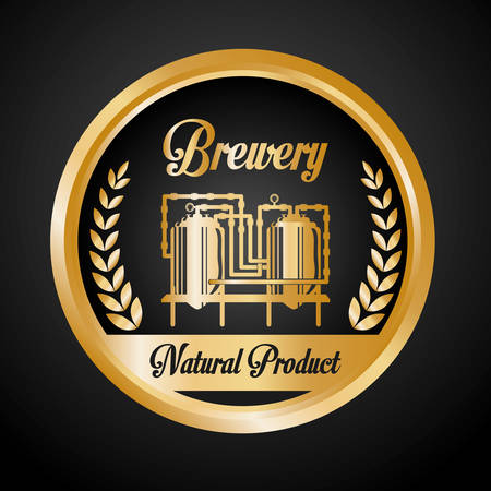 Beer design over black background,vector illustration.のイラスト素材