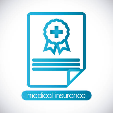 Medical insurance design over white background, vector illustration.のイラスト素材