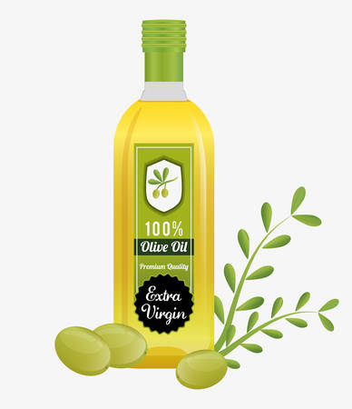 Olive oil design over white background, vector illustration.のイラスト素材