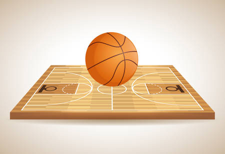 Sport design over beige background, vector illustration.のイラスト素材