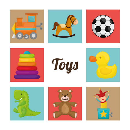 Baby toys design over white background, vector illustration.のイラスト素材