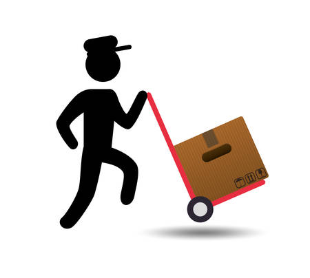 Free delivery design over white background, vector illustrationのイラスト素材