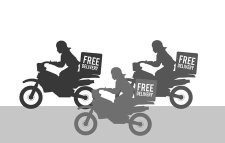 Free delivery design over white background, vector illustrationのイラスト素材