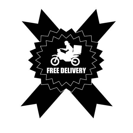 Free delivery design over white background, vector illustrationのイラスト素材