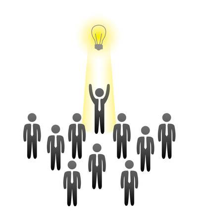 Think different design over white background, vector illustrationのイラスト素材