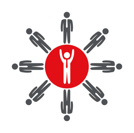 Think different design over white background, vector illustrationのイラスト素材