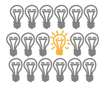 Think different design over white background, vector illustrationのイラスト素材