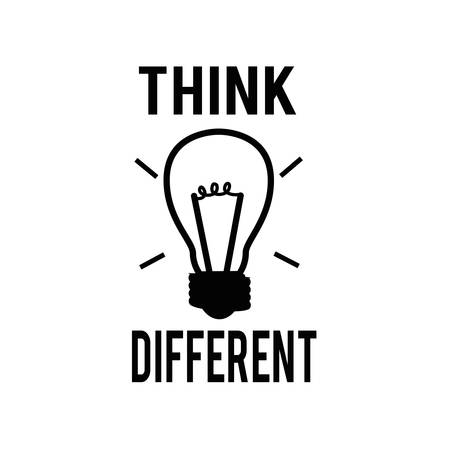 Think different design over white background, vector illustrationのイラスト素材