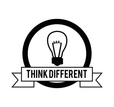 Think different design over white background, vector illustrationのイラスト素材