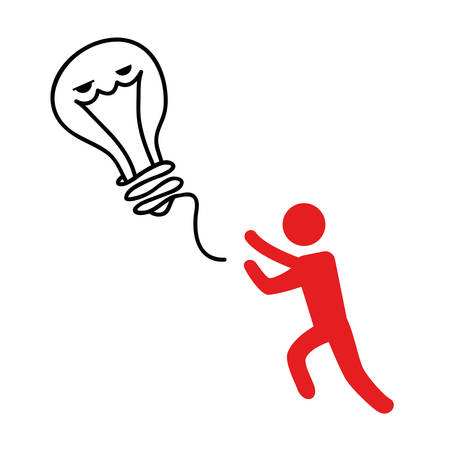 Think different design over white background, vector illustrationのイラスト素材