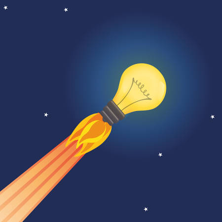 Think different design over blue background, vector illustrationのイラスト素材