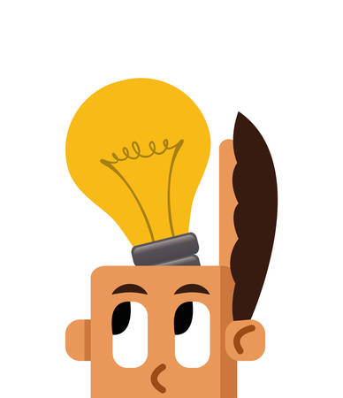 Think different design over white background, vector illustrationのイラスト素材