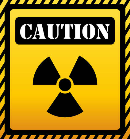 Caution design over yellow background, vector illustration.のイラスト素材