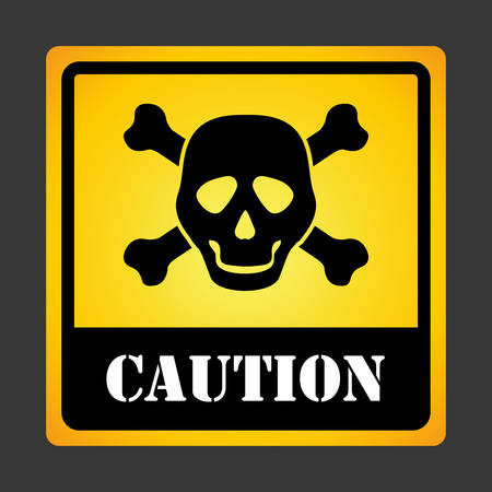 Caution design over gray background, vector illustration.のイラスト素材