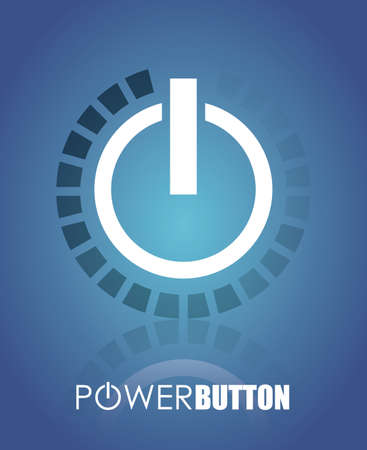 Power design over blue background, vector illustration.のイラスト素材