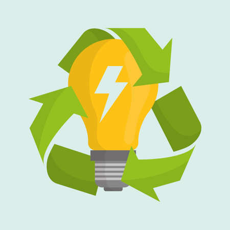 Energy design over green background, vector illustration.のイラスト素材